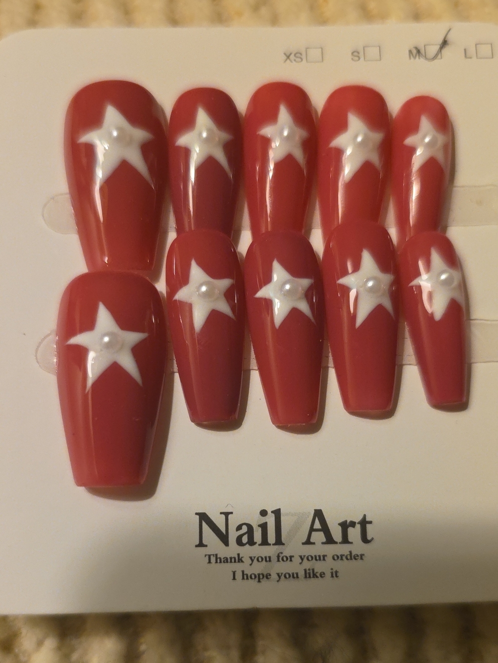 Red Star Press-On Nails | Nail Art